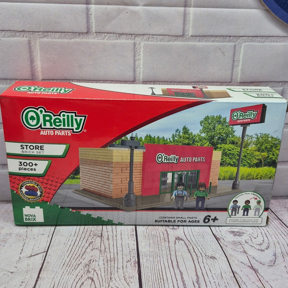 NovaBrix O'Reilly Auto Parts Store Brick Set 300+ Pcs OAP1002 Building Toy New